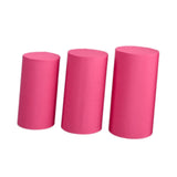 Maxbell 3Pcs Cylinder Pedestal Covers Decor Elastic Anniversary Pedestal Stand Cover Rose