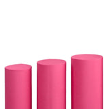 Maxbell 3Pcs Cylinder Pedestal Covers Decor Elastic Anniversary Pedestal Stand Cover Rose
