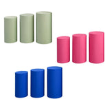 Maxbell 3Pcs Cylinder Pedestal Covers Decor Elastic Anniversary Pedestal Stand Cover Rose