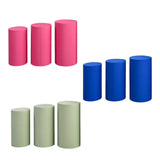 Maxbell 3Pcs Cylinder Pedestal Covers Decor Elastic Anniversary Pedestal Stand Cover Rose