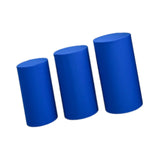Maxbell 3Pcs Cylinder Pedestal Covers Decor Elastic Anniversary Pedestal Stand Cover Blue