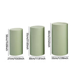 Maxbell 3Pcs Cylinder Pedestal Covers Decor Elastic Anniversary Pedestal Stand Cover Green