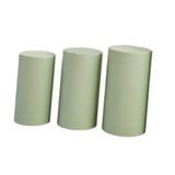 Maxbell 3Pcs Cylinder Pedestal Covers Decor Elastic Anniversary Pedestal Stand Cover Green