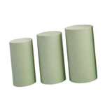 Maxbell 3Pcs Cylinder Pedestal Covers Decor Elastic Anniversary Pedestal Stand Cover Green