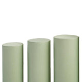 Maxbell 3Pcs Cylinder Pedestal Covers Decor Elastic Anniversary Pedestal Stand Cover Green