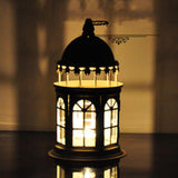 Maxbell Decorative Candle Lantern Home Decor for Dining Room Pathway Events Parities Black