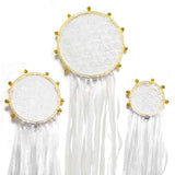 Maxbell Wedding Bell Lace Wall Hanging Ornament Accessory for Bedroom Decor Romantic Diameter 20cm
