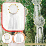 Maxbell Wedding Bell Lace Wall Hanging Ornament Accessory for Bedroom Decor Romantic Diameter 15cm