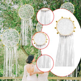 Maxbell Wedding Bell Lace Wall Hanging Ornament Accessory for Bedroom Decor Romantic Diameter 15cm