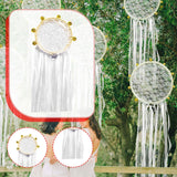 Maxbell Wedding Bell Lace Wall Hanging Ornament Accessory for Bedroom Decor Romantic Diameter 10cm