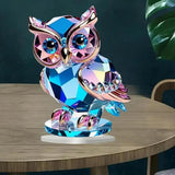 Maxbell Owl Ornament Animal Gift Acrylic Modern Accents for Cabinet Office Bookshelf