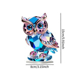 Maxbell Owl Ornament Animal Gift Acrylic Modern Accents for Cabinet Office Bookshelf