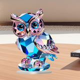 Maxbell Owl Ornament Animal Gift Acrylic Modern Accents for Cabinet Office Bookshelf