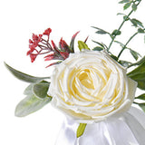 Maxbell Chair Back Flower Elegant Wedding Chair Decor for Ceremony Birthday Backdrop white