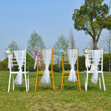 Maxbell Chair Back Flower Elegant Wedding Chair Decor for Ceremony Birthday Backdrop white