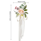 Maxbell Chair Back Flower Elegant Wedding Chair Decor for Ceremony Birthday Backdrop champagne