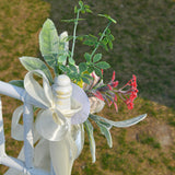 Maxbell Chair Back Flower Elegant Wedding Chair Decor for Ceremony Birthday Backdrop champagne