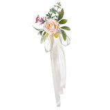 Maxbell Chair Back Flower Elegant Wedding Chair Decor for Ceremony Birthday Backdrop champagne