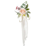 Maxbell Chair Back Flower Elegant Wedding Chair Decor for Ceremony Birthday Backdrop champagne