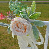 Maxbell Chair Back Flower Elegant Wedding Chair Decor for Ceremony Birthday Backdrop champagne