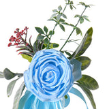 Maxbell Chair Back Flower Elegant Wedding Chair Decor for Ceremony Birthday Backdrop blue