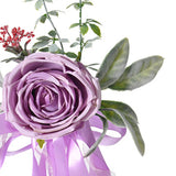 Maxbell Chair Back Flower Elegant Wedding Chair Decor for Ceremony Birthday Backdrop purple