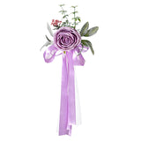 Maxbell Chair Back Flower Elegant Wedding Chair Decor for Ceremony Birthday Backdrop purple