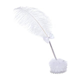 Maxbell Feather Pen White Wedding Signing Pen for School Office Artwork Party Favors