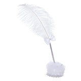 Maxbell Feather Pen White Wedding Signing Pen for School Office Artwork Party Favors