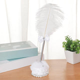 Maxbell Feather Pen White Wedding Signing Pen for School Office Artwork Party Favors