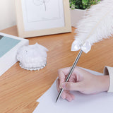 Maxbell Feather Pen White Wedding Signing Pen for School Office Artwork Party Favors