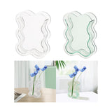 Maxbell Acrylic Hydroponic Vase Modern Centerpiece Flower Vase for Table Living Room Transparent