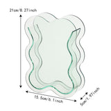 Maxbell Acrylic Hydroponic Vase Modern Centerpiece Flower Vase for Table Living Room Transparent Green