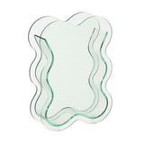 Maxbell Acrylic Hydroponic Vase Modern Centerpiece Flower Vase for Table Living Room Transparent Green