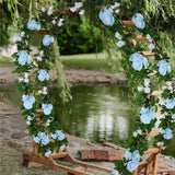 Maxbell Artificial Floral Garland Hanging Rose Garland for Wedding Christmas Outdoor