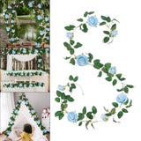 Maxbell Artificial Floral Garland Hanging Rose Garland for Wedding Christmas Outdoor