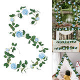 Maxbell Artificial Floral Garland Hanging Rose Garland for Wedding Christmas Outdoor
