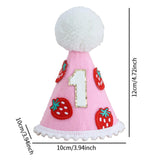 Maxbell Strawberry First Birthday Hat Themed Party Supplies Sweet 1ST Birthday Crown