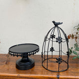 Maxbell Bird Cage Candle Holder Elegant Tealight Holder for Wedding Birthday Holiday Black