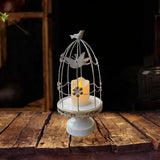 Maxbell Bird Cage Candle Holder Elegant Tealight Holder for Wedding Birthday Holiday White