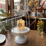 Maxbell Bird Cage Candle Holder Elegant Tealight Holder for Wedding Birthday Holiday White