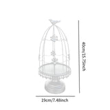 Maxbell Bird Cage Candle Holder Elegant Tealight Holder for Wedding Birthday Holiday White