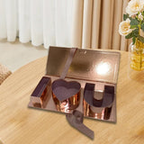 Maxbell Fillable Flower Gift Box I Love You Packaging Boxes for Birthday Mother's Day Gold