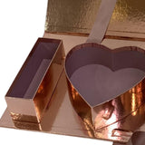 Maxbell Fillable Flower Gift Box I Love You Packaging Boxes for Birthday Mother's Day Gold