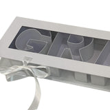 Maxbell Grad Empty Flower Box Cardboard Floral Packaging for Anniversary Party Candy white