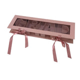 Maxbell Grad Empty Flower Box Cardboard Floral Packaging for Anniversary Party Candy pink