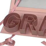 Maxbell Grad Empty Flower Box Cardboard Floral Packaging for Anniversary Party Candy pink