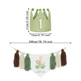 Maxbell Crown Hat Home Decoration Birthday Accessories Photo Props High Chair Banner With Number Hat
