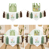 Maxbell Crown Hat Home Decoration Birthday Accessories Photo Props High Chair Banner With Number Hat