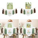 Maxbell Crown Hat Home Decoration Birthday Accessories Photo Props High Chair Banner With Number Hat